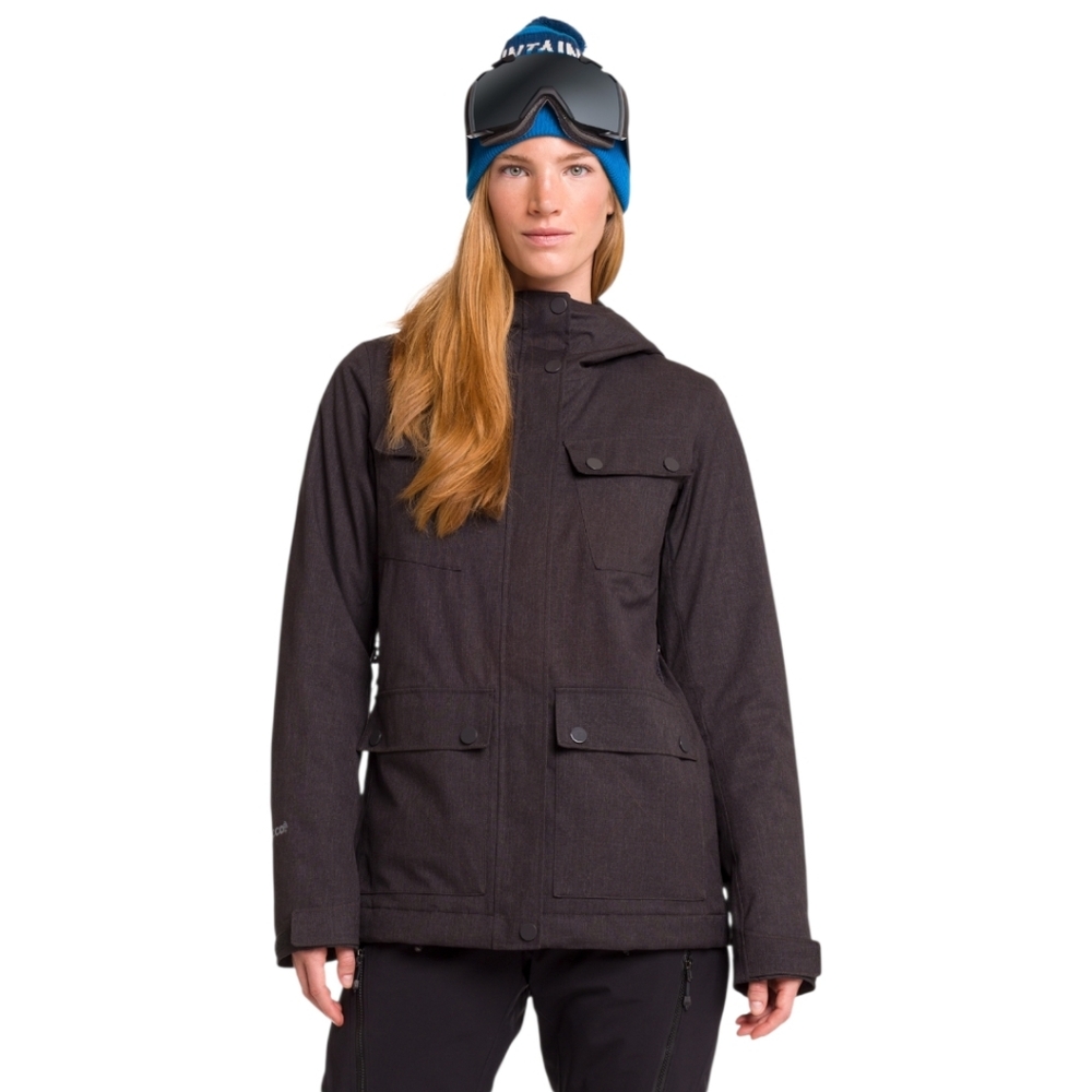 MEC RECCO Women's Pin-It-To-Win-It Winter Waterproof Zip Up Coat Charcoal Grey M